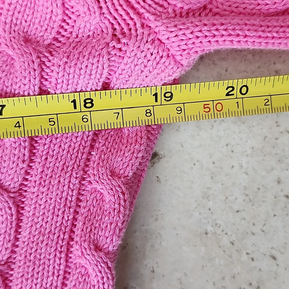 Lilly Pultizer Hot Pink Cable Knit Zip Up Hoodie Small - Picture 12 of 15